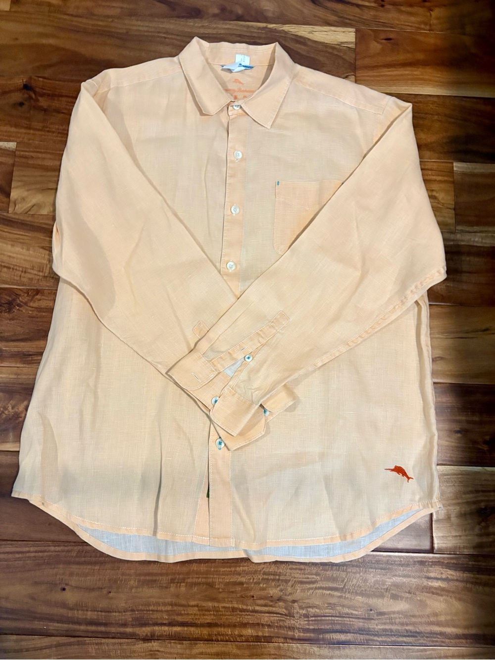 Tommy Bahama Peach Long-Sleeve Button-Down Shirt